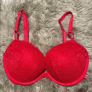 Victoria's Secret Red Lace Push-Up Bra